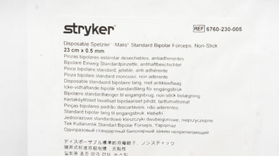 Stryker 6760-230-005 Spetzer Malis Standard Bipolar Forceps 23cm x 0.5mm (x)